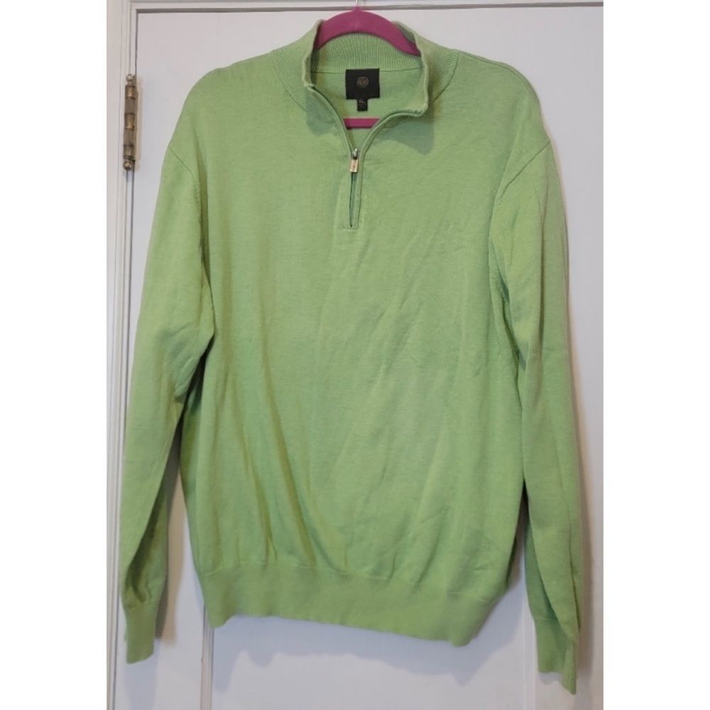 NWT Men’s F/X FUSION PULLOVER Quarter Zip in Lime Heather